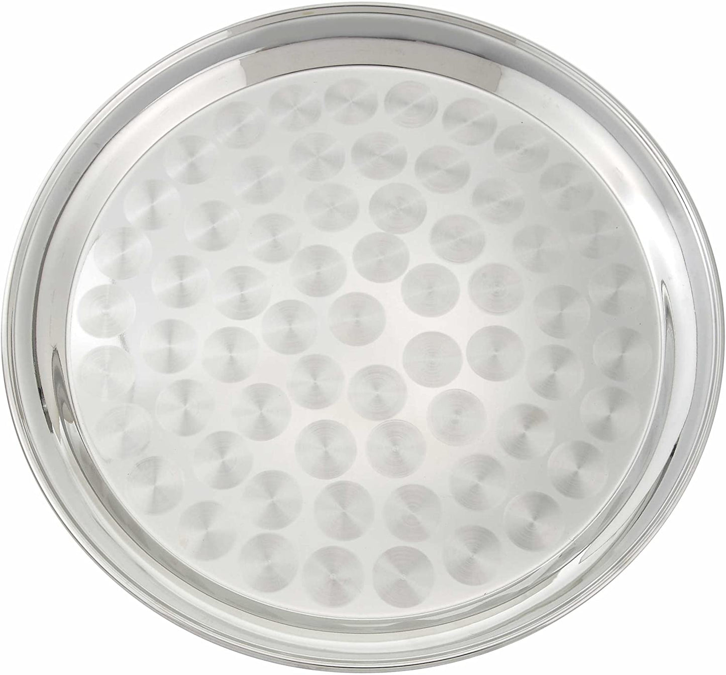50cm Classy Round Stainless Steal Serving Tray