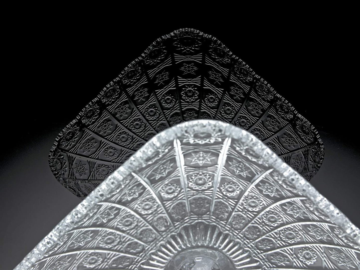 Elegant Square Glass Fruit Bowl