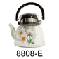 0.8L Glass Coffee & Tea Pot with Flower Design