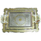 2 PC Traditional Silver And Gold Serving Tray