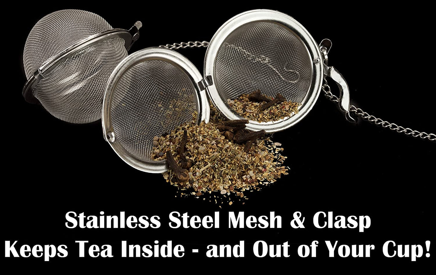 2 PC Stainless Steel Tea Ball / Infuser Strainer