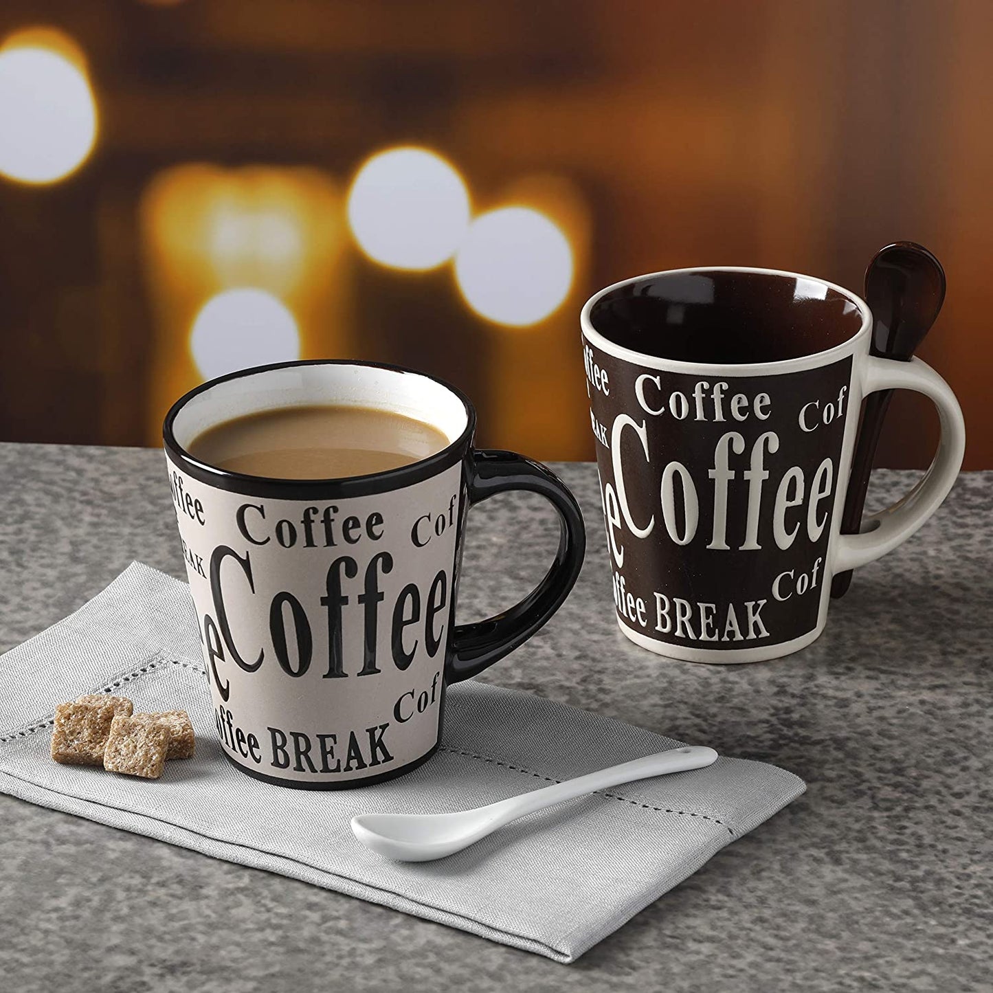 8 PC Mr. Coffee Mug & Spoon Set
