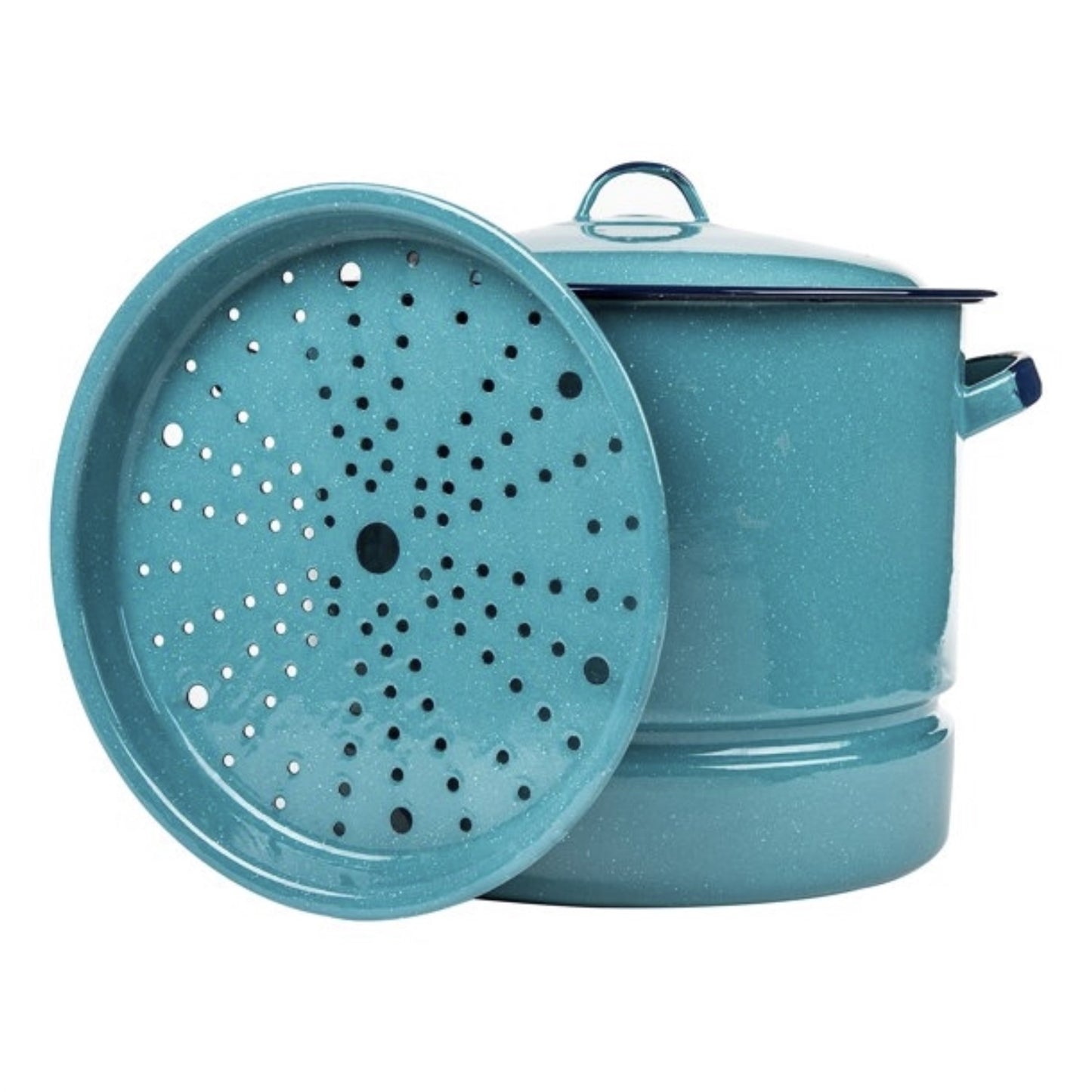 34 QT Enamel Steamer Pot With Lid & Trivet – R & B Import