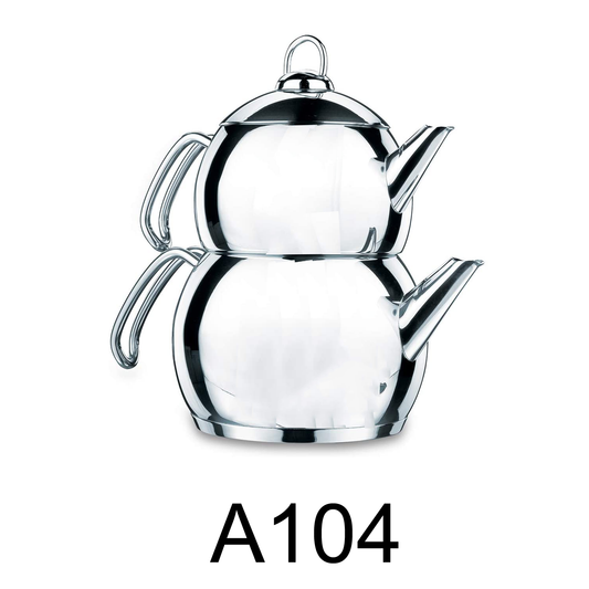 1.1L & 2.0L Korkmaz Tombik Teapot Set