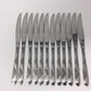 12 PC Wavy Cloud Design Stainless Steel Silver Dinner Knife