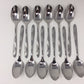 12 PC Wavy Cloud Design Stainless Steel Silver Dinner Spoon