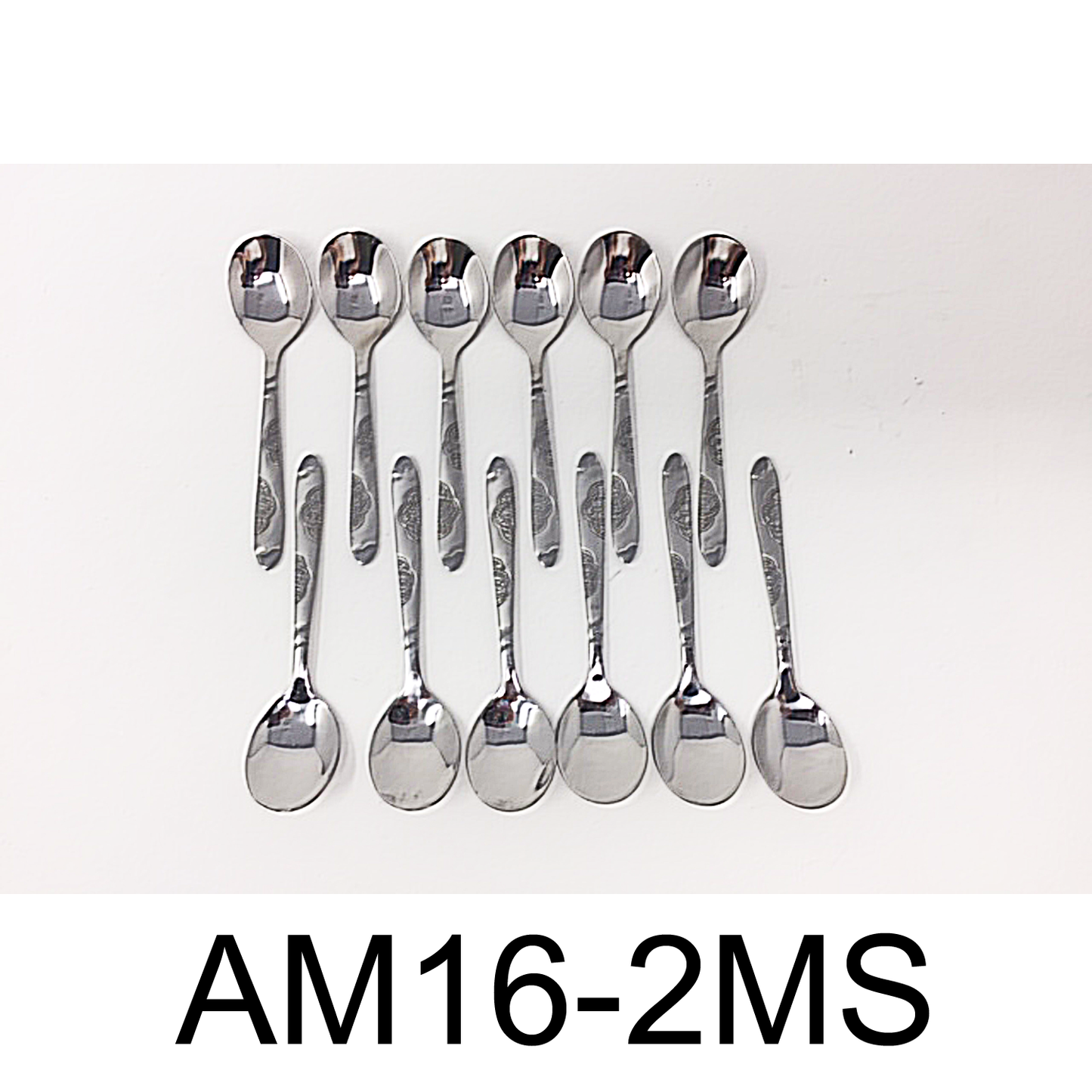 12 PC Wavy Cloud Design Stainless Steel Mocha Spoon