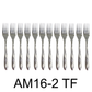 12 PC Wavy Cloud Design Stainless Steel Silver Tea Fork