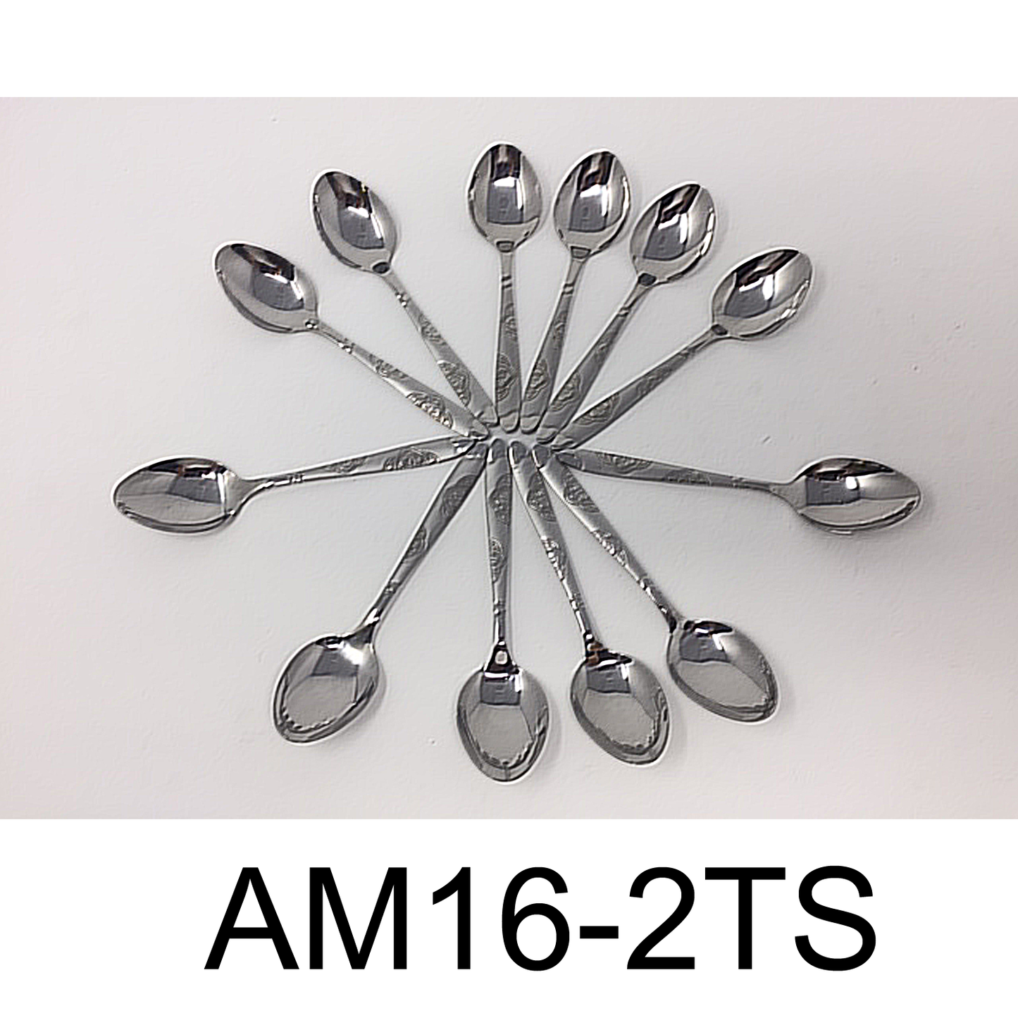 12 PC Wavy Cloud Design Stainless Steel Silver Tea Spoon