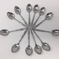 12 PC Wavy Cloud Design Stainless Steel Silver Tea Spoon