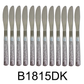 12 PC Classy Stainless Steel Silver Dinner Knife