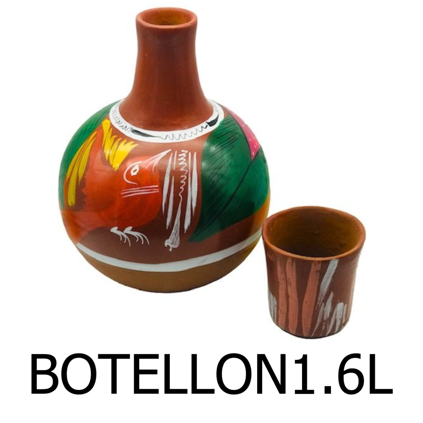 1.6L Colored Decoration Jug - Botellon de Barro Decorado