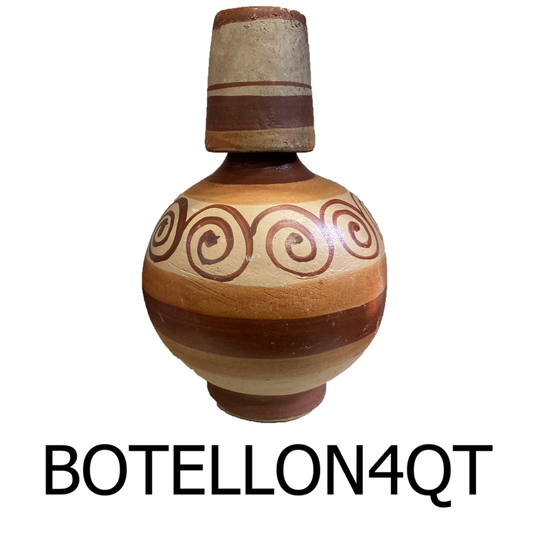 4 QT Lead Free Water Jug - Botellon De barro Sin Plomo Terracota
