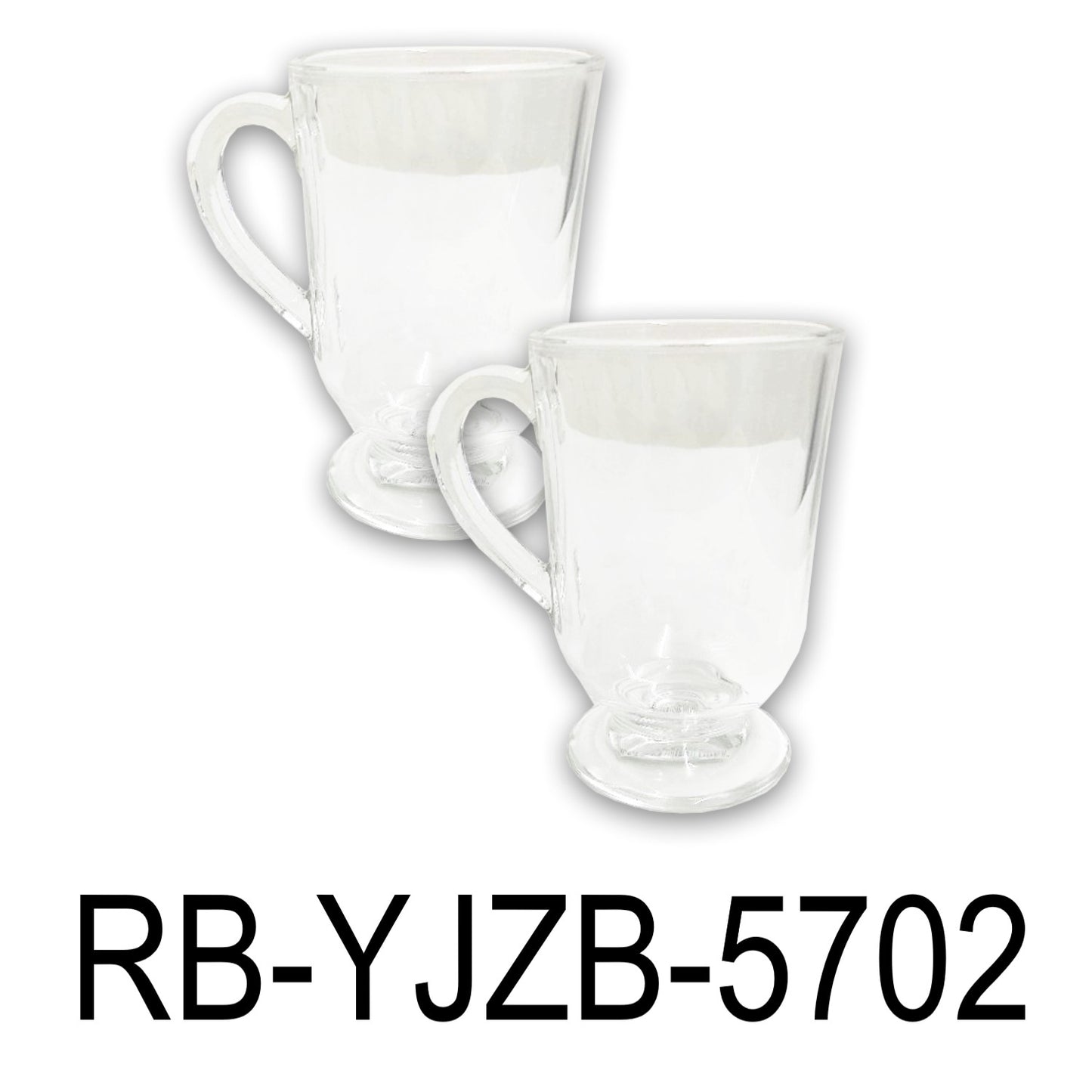 2 PC Cappuccino / Glass Tea Cups