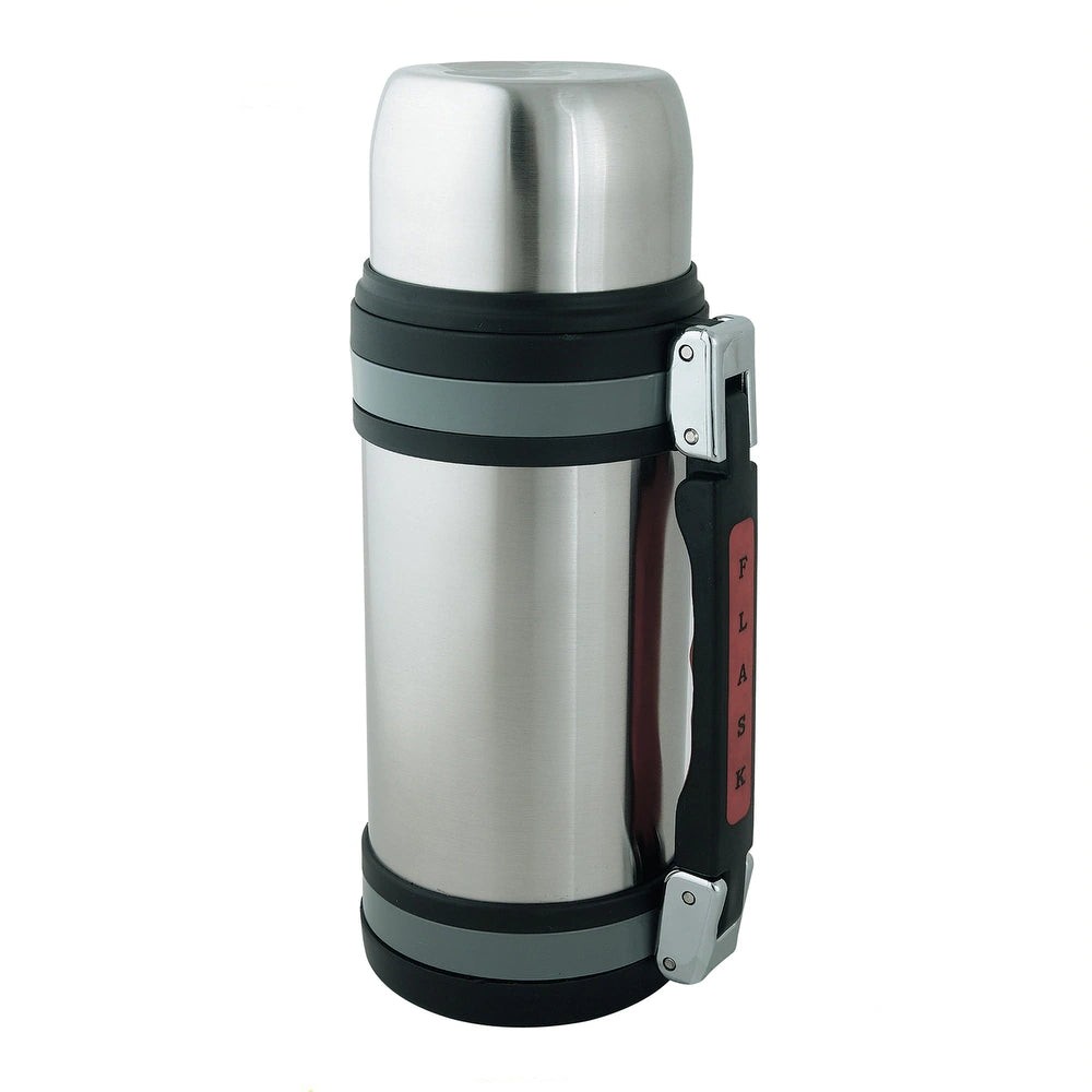 1500ml Silver Insulated Travel Pot Wide Mouth Water Bottle