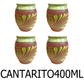4 PC Green Handmade Clay Jar Set