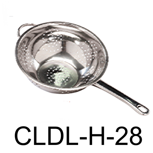 28cm Stainless Steel Colander with Leg & Long Handle