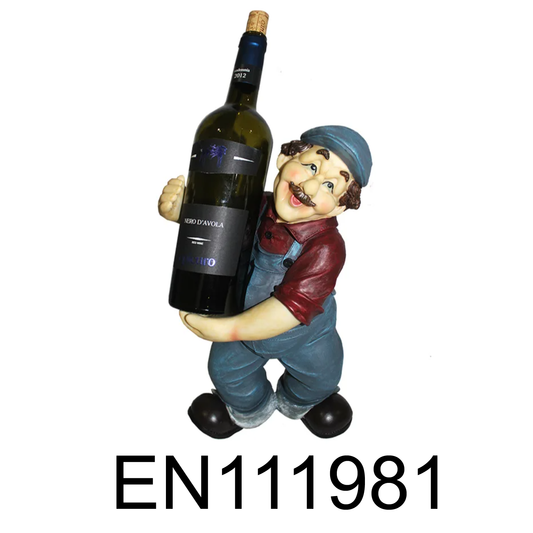 Bowdoin Tabletop Wine Bottle Rack in Black/Blue