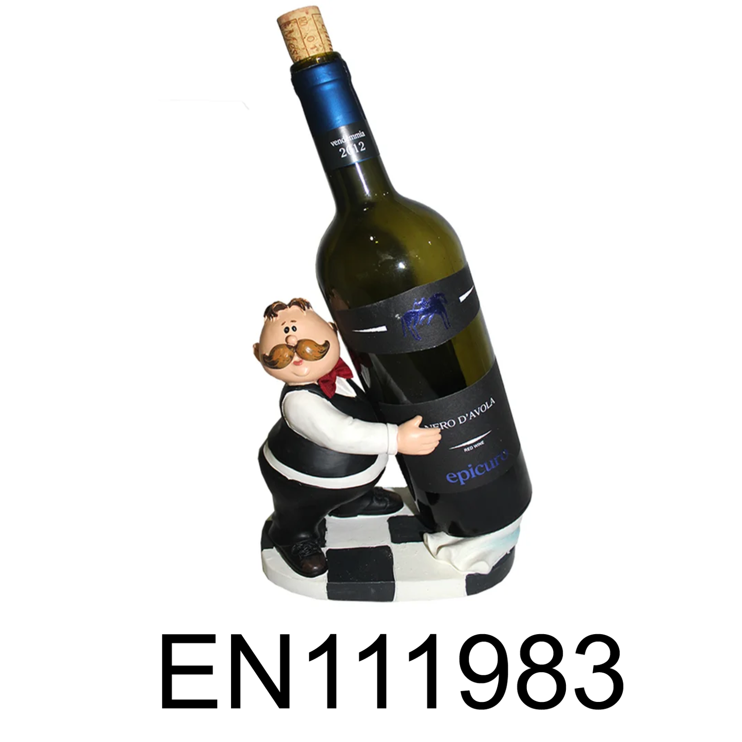 Riggio Tabletop Wine Bottle Rack in Black/White