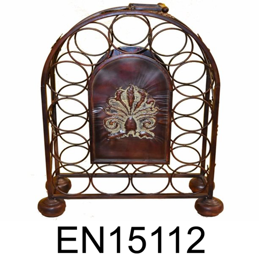 Traditional Style Metal Wine Rack