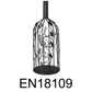 Essential Decor and Beyond Metal Wine Rack with Leaf Patterned