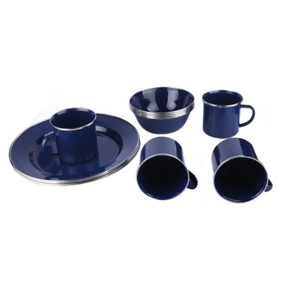 24cm Blue Enamel Dinner Plate