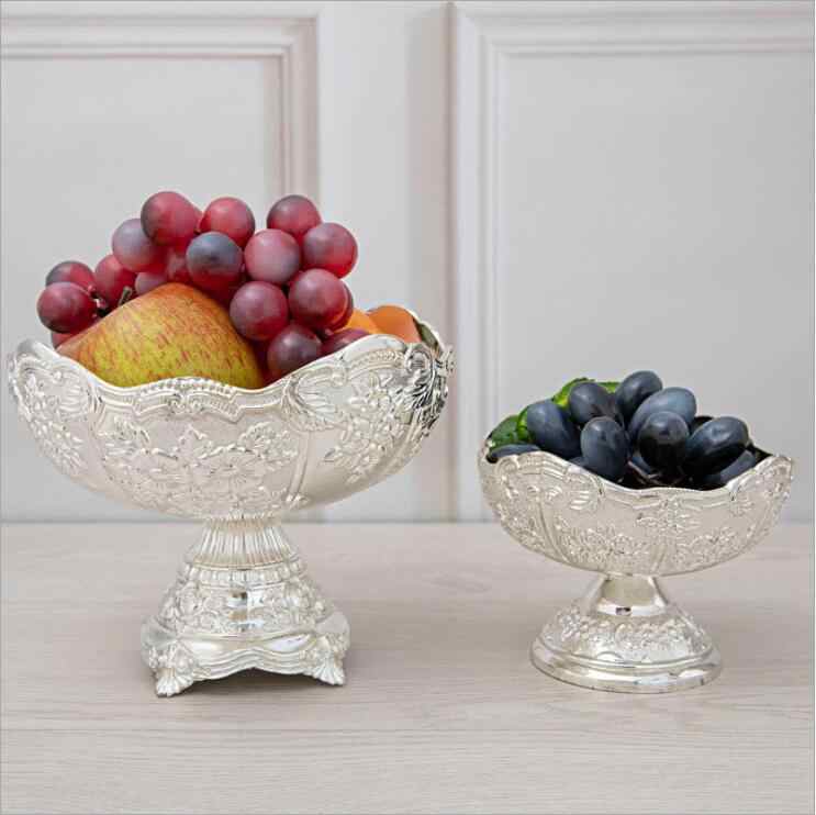 Small Silver Plated Metal Fruit Bowl