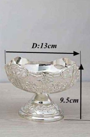 Small Silver Plated Metal Fruit Bowl