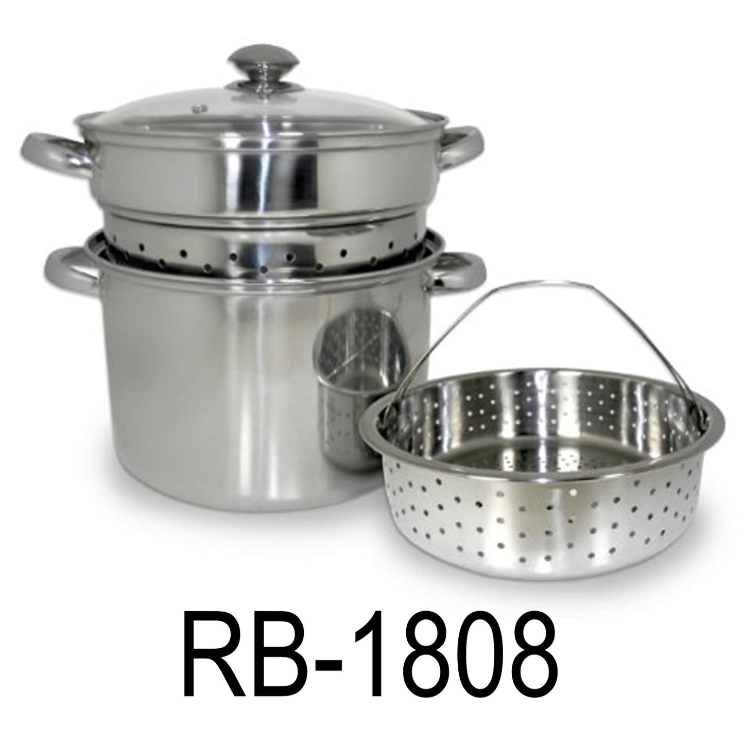 8 QT Stainless Steel 2 Tier Layer Steamer
