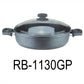 30cm Black Granite Coating Aluminum Shallow Pot