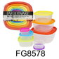 14 PC Plastic Square Food Storage Set