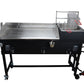 2 in 1 Stainless Steel Taco Cart With Deep Fryer