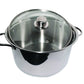12 QT Stainless Steel 18/10 Induction Pot With Glass Lid