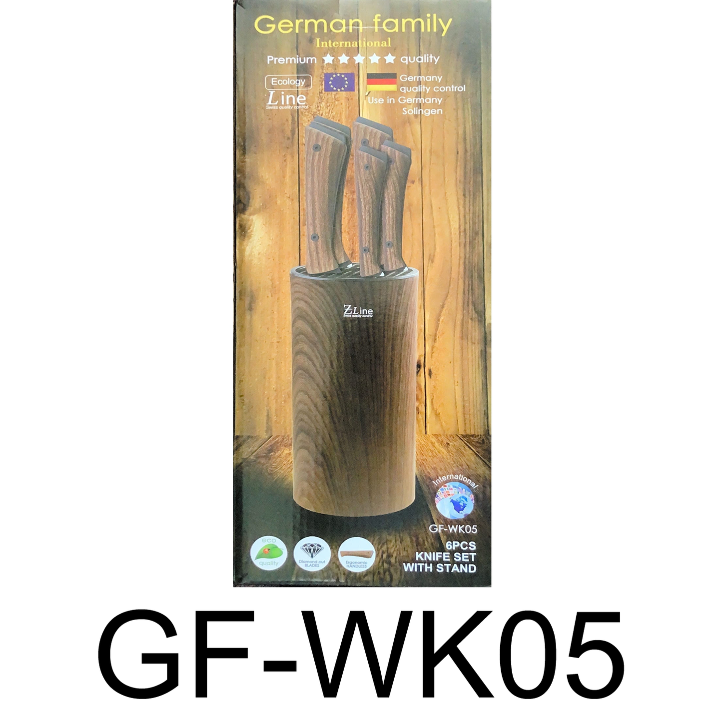 6 PC Knife Set with Stand