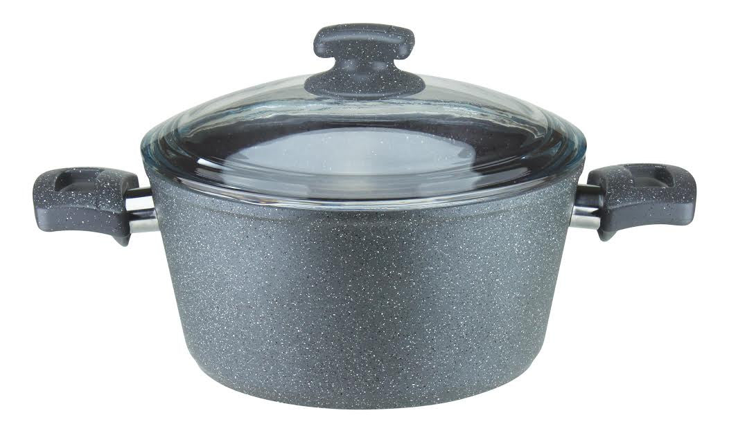 24cm Black Granite Coating Aluminum Deep Pot