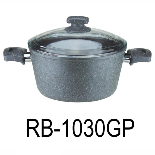 30cm Black Granite Coating Aluminum Deep Pot