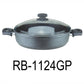 24cm Black Granite Coating Aluminum Shallow Pot