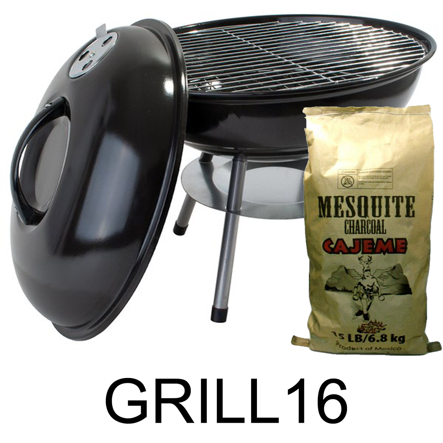 16" Round Portable BBQ Grill - Asador- Charcoal Grill