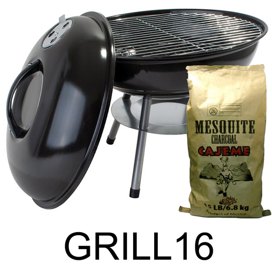 16" Round Portable BBQ Grill - Asador- Charcoal Grill