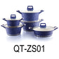 10 PC Purple Aluminum Die Casting Casserole Set