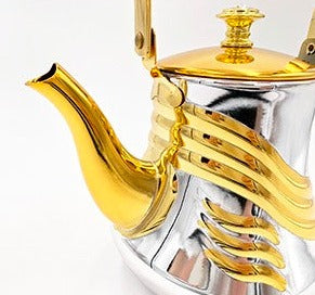 1.1L Classy Tea Kettle With Wavy Gold Design