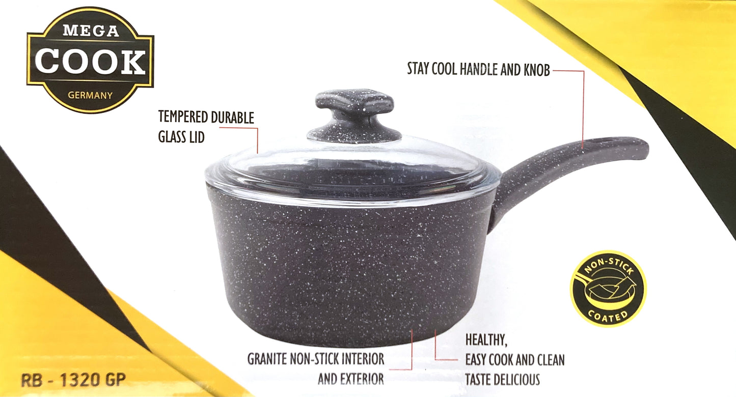 20cm Black Granite Coating Aluminum Sauce Pan