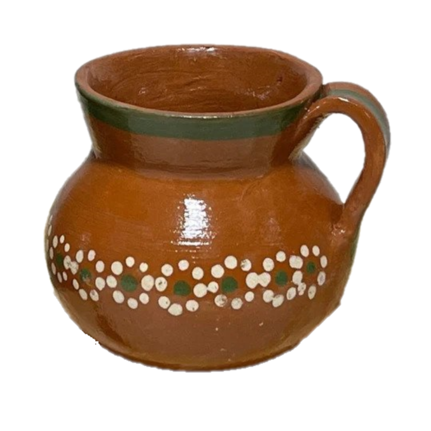 4 PC Brown Handmade Clay Mug Set