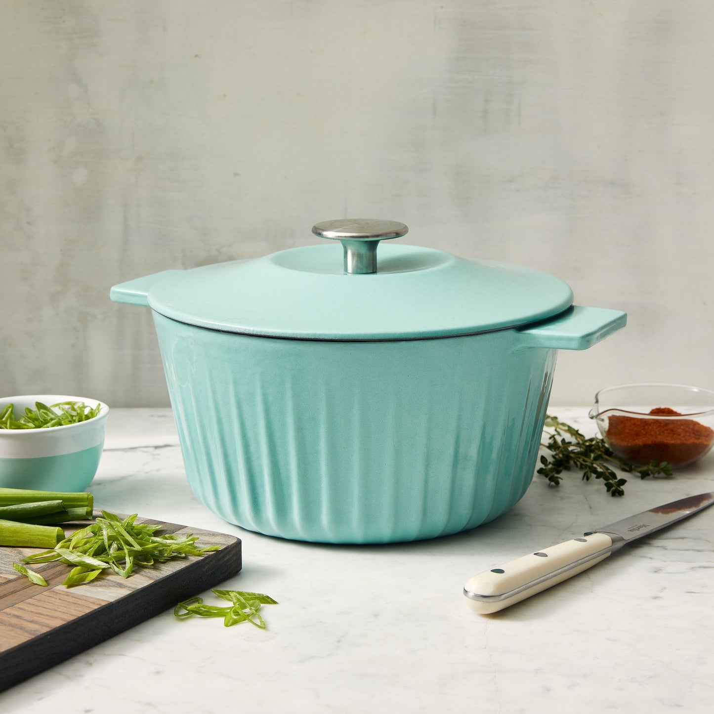 5 QT Martha Stewart Enameled Cast Iron Dutch Oven