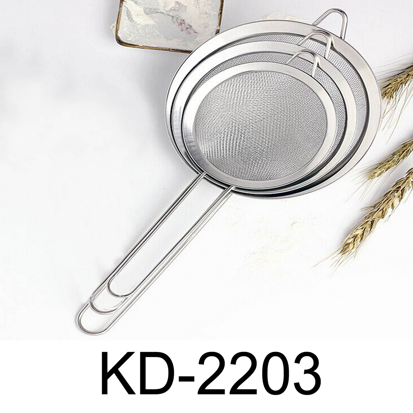 3 PC Stainless Steel Stainer Set
