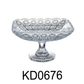 Elegant Square Glass Fruit Bowl