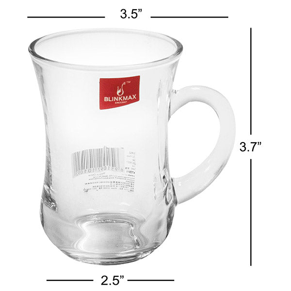 6 PC Clear Mug Set With Handle – R & B Import