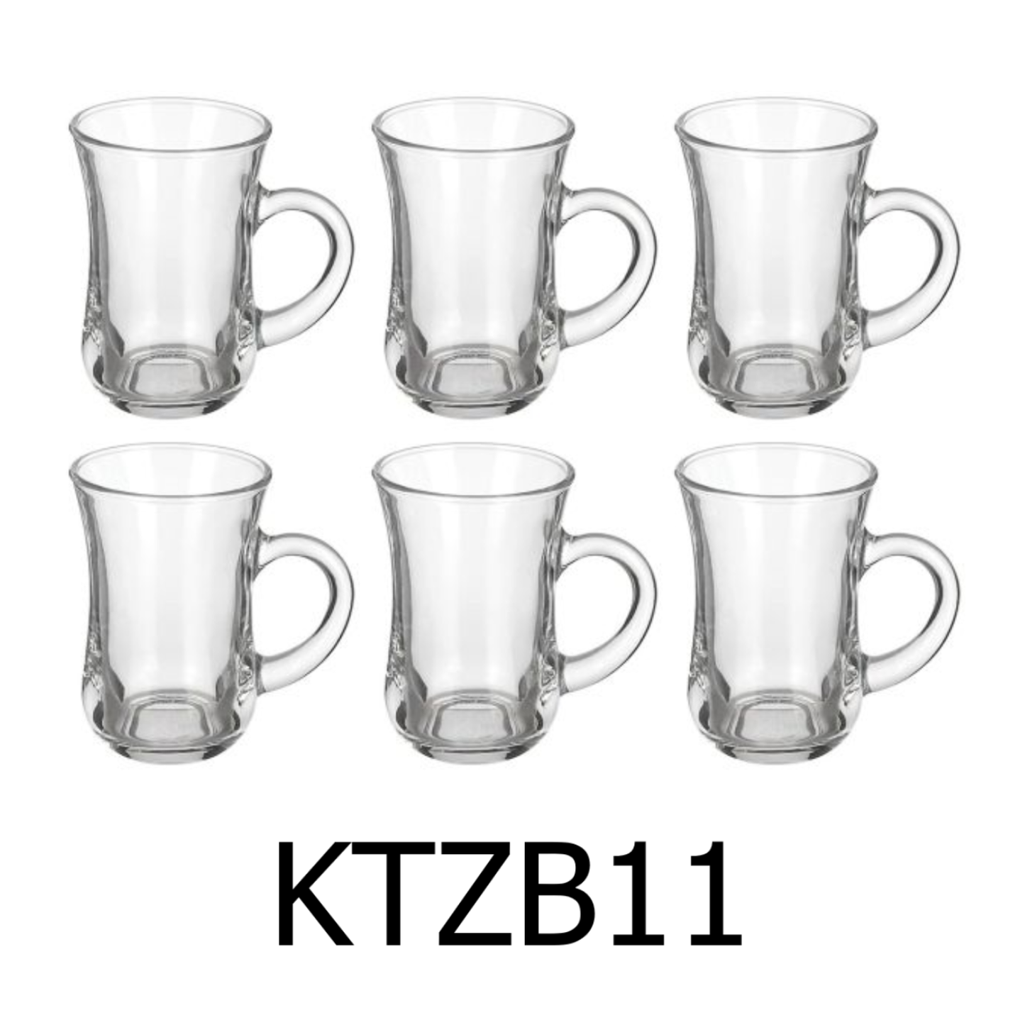 6 PC Classic Glass Cup Set