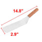 14.8" Wooden Handle Stainless Steel Scraper Chocolate Steak Spatula