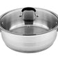 4 QT Stainless Steel 18/10 Induction Low Pot With Silicone Handle